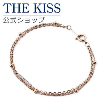 【ラッピング無料】THE KISS 公式ショップ 金属アレルギー対応 サージカルステンレス レディースブレスレット 2連 アクセサリー 人気 ジュエリーブランド THEKISS プレゼント TBR1009PI-CZ アニバーサリー
