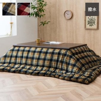 こたつ布団 国産 正方形 撥水 チェック柄 シンプル 軽い ふんわり 柔らかい 約190×190cm ふんわり柔らか 日本製の撥水こたつ布団 ポリエステル 綿 フランネル こたつ掛布団 こたつふとん コタツ掛け布団 コタツ掛布団 こたつ用品 冬用 冬物