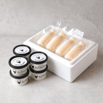 【注文後2週間以内に発送】カップジェラートと米粉と焦がしもなかのハーフ＆ハーフSET ギフト プレゼント 誕生日 自分へのご褒美 母の日 父の日 敬老の日 ご挨拶 お中元  御祝 御礼 祝 寿 結婚祝 御中元 御歳暮