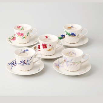 NB　花あつめコーヒーセット 磁器 美濃焼 やきものの里から、暮らしを贈ります。　ギフト 食器 セット テーブルウェア