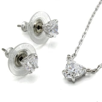 スワロフスキー swarovski ネックレス ピアス セット アクセサリー 5646751 Stilla ステラ スタッドピアス ペンダント レディース シルバー 海外正規品