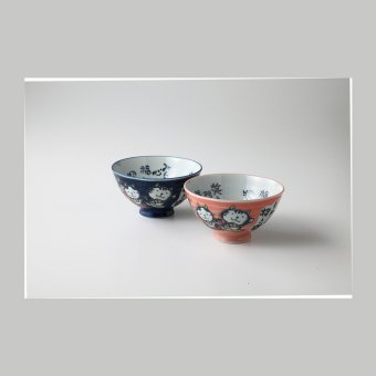 招き猫　飯碗ペア 陶器 美濃焼 やきものの里から、暮らしを贈ります。　ギフト 食器 セット テーブルウェア