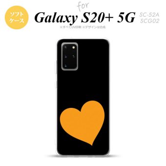 SC-52A SCG02 Galaxy S20+ 5G スマホケース ソフトケース トランプ ハート 黒 オレンジ メンズ レディース nk-s20p-tp546