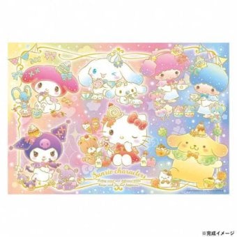 サンリオ ジグソーパズル キャラクターズ キラキラおやつタイム 150ラージピース パズル 子供 知育玩具 おもちゃ 女の子 室内遊び ギフト プレゼント クリスマス 誕生日 サンリオ正規ライセンス品