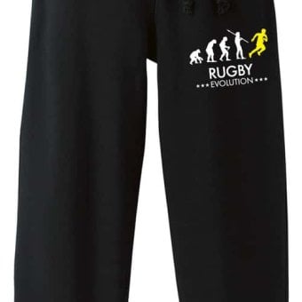ラグビー スウェットパンツ メンズ レディース 裏パイル スエット ルームウェア スポーツ ジャージ 綿100 長ズボン 名入れ おしゃれ 文字入れ無料 「ラグビーエボリューション」 アートワークスコウベ 【送料無料】