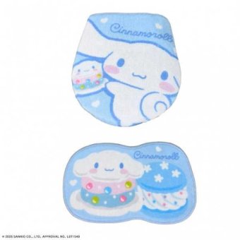 サンリオ シナモロール シナモン トイレ 2点セット フタカバー トイレマット 洗える 滑り止め キャラクター かわいい おしゃれ トイレタリー SB-719-S サンリオ正規ライセンス品