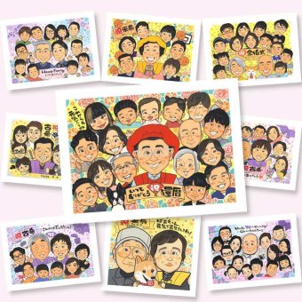 還暦 ギフト 似顔絵 手描き 名入れ プレゼント 贈り物 還暦 60歳 誕生日 記念日 お祝い 大人数 家族 お母さん お父さん 両親 下書き確認 修正無料 名入れ サプライズ 似てる 一生もの かわいい 長寿 思い出 還暦 60歳 初任給 キレイ 傘寿祝い 古希祝い 長寿祝い お祝いの品 闘病中の方への励まし ハロウィン オーダーメイド ウェディングギフト