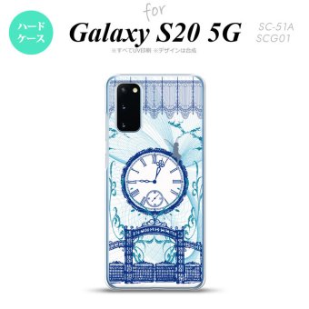SC-51A SCG01 Galaxy S20 スマホケース ハードケース 時計 妖精 青 メンズ レディース nk-s20-1257