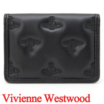 ヴィヴィアンウエストウッド カードケース カードホルダー レディース メンズ 男女兼用 パスケース Vivienne Westwood ヴィヴィアン マルチオーブ型押し ブラック VW4300 (54020012W-S002K-N201) 【2026年秋冬モデル】 【ラッピング無料 誕生日 お祝い プレゼント ギフト 贈り物】
