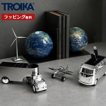 TROIKA トロイカ ペンホルダー ペーパークリップ ペーパーウェイト ブックエンド 地球儀 ブックスタンド デスクアクセサリー 本立て マグネット クリップホルダー デスクオブジェ トラック 飛行機 キャンピングカー 風力タービン 高級 ギフト プレゼント 記念品 誕生日