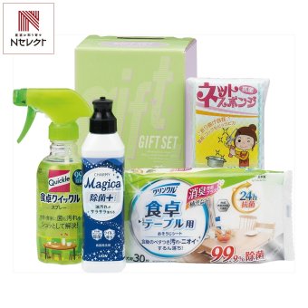 清潔習慣クリーンセット 台所洗剤ほか 詰め合わせ ギフト 計4点入 食卓用スプレーほか 食器用洗剤 おそうじシート 生活雑貨セット【北海道・沖縄県・離島 配送不可】