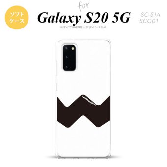 SC-51A SCG01 Galaxy S20 スマホケース ソフトケース ギザギザ 白 黒 メンズ レディース nk-s20-tp193