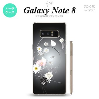【SC01K】【スマホケース/スマホカバー】【ギャラクシー ノート8】SC01K スマホケース Galaxy Note8 SC-01K カバー ギャラクシー ノート8 花柄・ミックス 黒 nk-sc01k-271【メール便送料無料】