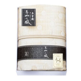 【ギフト対応無料】泉州あやの風 ウール混五重織ガーゼハーフケット (SAW-7001) ※送料無料(北海道・沖縄は除く)