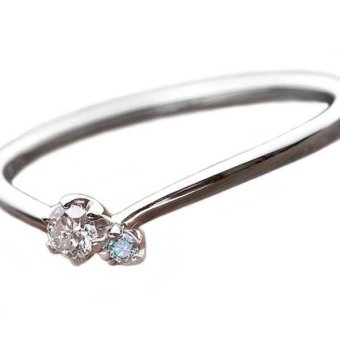 ダイヤモンド リング 指輪 プラチナ Pt950 合計0.06ct アイスブルーダイヤ V字モチーフ 9号 鑑別カード付き レディース アクセサリー ジュエリー 婚約指輪 結婚指輪 プレゼント ギフト 記念日