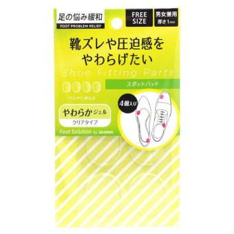 コロンブス スポットパッド 靴擦れ防止 ジェルパッド 4個入 透明 靴ズレ防止 かかと つま先 ストラップ 痛み緩和 衝撃吸収 保護 テープ不要 粘着 クッション パンプス サンダル スニーカー 足の痛み 対策