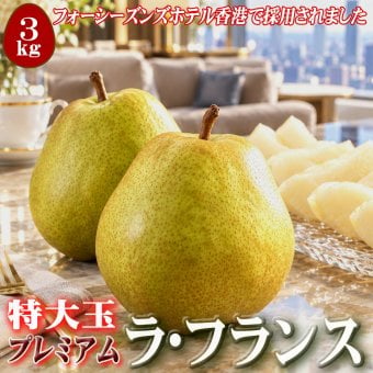 ラ・フランス 約3kg 特大玉(5～6L)×6～7玉 送料無料 数量限定 プレミアム ラフランス 洋梨 洋ナシ 洋なし 西洋梨 梨 ナシ なし 山形 産直 お歳暮 御歳暮 高級 フルーツ ギフト 贈り物 贈答 果物 くだもの 3キロ    