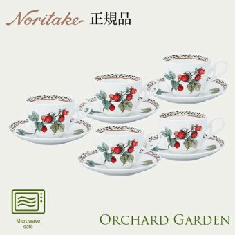 カップ&ソーサー(5客) 〈4911L/F97887〉 オーチャードガーデン ノリタケ 正規品 結婚祝い 新築祝い 引越し祝い 記念品 プレゼント 食器 ギフト 食器 碗皿セット r8d