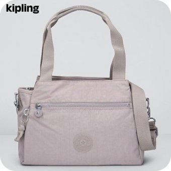 キプリング ハンドバッグ レディース ブランド Kipling エリシア ロゴ ワンポイント 無地 2WAY K43791-89L Grey Gris グレー