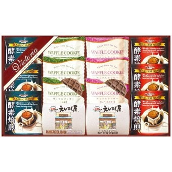 ビクトリアコーヒー ドリップコーヒー＆紅茶・ワッフルクッキーセット VEM-25 VEM-25 内祝い お祝 出産内祝い