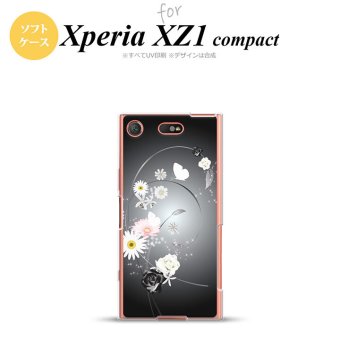【SO02K】【スマホケース/スマホカバー】【エクスペリア XZ1】SO02K スマホケース Xperia XZ1 Compact SO-02K カバー エクスペリア XZ1 花柄・ミックス 黒 nk-so02k-tp271【メール便送料無料】