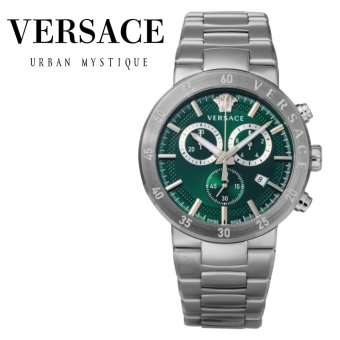 ヴェルサーチ 腕時計 メンズ アーバンミスティーク 1本限り クロノグラフ グリーン シルバー 44mm VERSACE URBAN MYSTIQUE スイス製 サファイアガラス プレゼント ギフト 成人 卒業 入学
