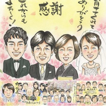 結婚式のお祝いに、似顔絵でサプライズをしてみませんか。 贈り物 似顔絵 サンクスボード 手描き 名入れ プレゼント ギフト 結婚式 お祝い 感謝 サンクスボード 披露宴 新郎新婦 同僚 職場 友達 名入れ 下書き確認 修正無料 親孝行 そっくり 一生もの 似てる 宝物 入籍 新郎新婦ギフト サンクスボード 婚礼 古希祝い 卒寿祝い 応援 喜寿祝い カラフル バレンタインデー 贈答品 お祝いの品