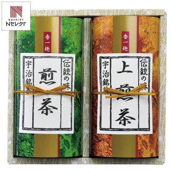 京都 仲井芳東園 宇治銘茶 詰め合わせ ギフトセット 2種 計2個入 上煎茶ほか 宇治茶 セット 日本茶 煎茶 京都産 茶葉【北海道・沖縄県・離島 配送不可】