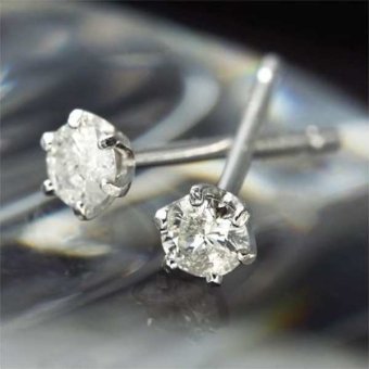 ピアス ダイヤモンド 0.1ct 純プラチナ レディース 一粒 Pt999 ダイヤ ジュエリー アクセサリー 誕生石 ギフト プレゼント お祝い シンプル おしゃれ