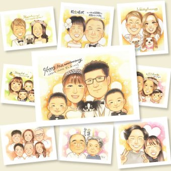 結婚10周年 似顔絵 ギフト 手描き 贈り物 プレゼント 名入れ 結婚10周年 結婚記念日 記念日 お祝い 夫婦 両親 家族 お母さん お父さん 修正無料 名入れ 下書き確認 一生もの そっくり 喜ばれる 実績多数 思い出 感謝 10周年 記念 結婚祝い オーダーメイド 感激 メモリアル 卒寿祝い ホワイトデー 百寿祝い 披露宴 カラフル 贈答品 メモリアルギフト