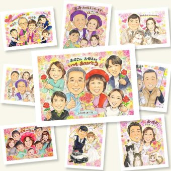 記念日のプレゼントに、大切な人の笑顔を、やさしく形にします。下書き確認ができるので、安心して贈れます。 似顔絵 贈り物 家族 名入れ プレゼント ギフト 手描き 記念日 誕生日 記念 感謝 お祝い 大人数 両親 おばあちゃん お父さん 家族 おじいちゃん 名入れ 下書き確認 修正無料 実績多数 そっくり サプライズ 似てる 感謝 家族 一生もの 卒寿祝い お祝いの品 喜ばれる 百寿祝い 引っ越し