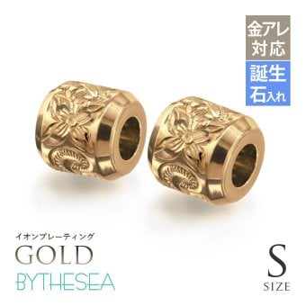 金属アレルギー対応 ペンダントトップ ハワイアンジュエリー 純チタン ゴールドカラー ペンダントトップ 誕生石 バレル Sサイズ チェーン別売り イオンプレーティング メンズ レディース プレゼント ハロウィン 【品番：TIP403S-RYP】