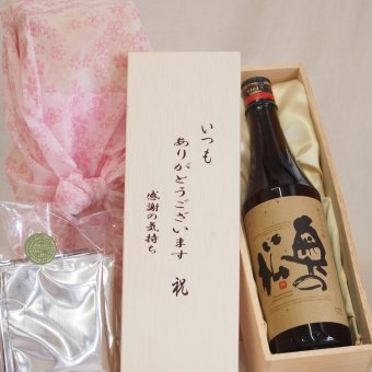 贈り物いつもありがとう木箱と珈琲ドリップセット挽き立て珈琲(ドリップパック5パック)奥の松醸造 あだたら吟醸奥の松 (福島県) 720ml