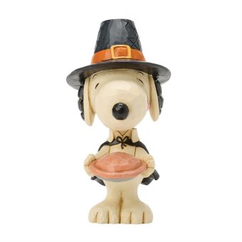 ジム ショア Jim Shore スヌーピー ウィズ パンプキンパイ ミニ 置物 フィギュア 人形 6018514 Peanuts インテリア ＜ハロウィン＞