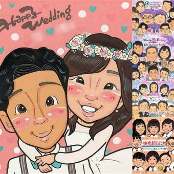結婚式のプレゼントに、見た瞬間に、思わず笑顔になる似顔絵です。ラッピング対応で、贈り物として渡しやすい似顔絵です。 結婚式 似顔絵 ギフト 贈り物 手描き 名入れ プレゼント 結婚式 ブライダル 記念 婚礼 ウェディング 新婦 新郎 カップル 両親 名入れ 下書き確認 修正無料 サプライズ かわいい 似てる 宝物 思い出 一生もの 結婚式 ウェディング メモリアル 米寿祝い お祝いの品 初任給