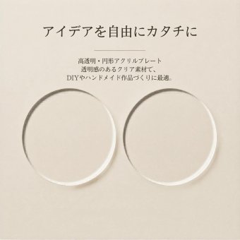 円形アクリル板 30cm 20cm 2個セット 透明 円形 保護フィルム付き