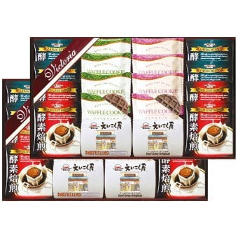 ビクトリアコーヒー ドリップコーヒー＆紅茶・ワッフルクッキーセット VEM-60 VEM-60 内祝い お祝 出産内祝い