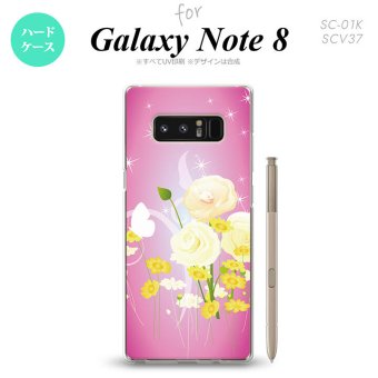 【SC01K】【スマホケース/スマホカバー】【ギャラクシー ノート8】SC01K スマホケース Galaxy Note8 SC-01K カバー ギャラクシー ノート8 花柄・ミックス（D） ピンク nk-sc01k-285【メール便送料無料】