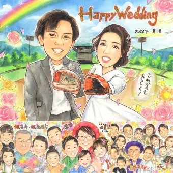 結婚記念日のお祝いに、やさしい雰囲気の似顔絵はいかがですか。 ウェルカムボード 似顔絵 贈り物 名入れ 手描き ギフト プレゼント 結婚記念日 ウェルカムボード お祝い 記念 挙式 同僚 カップル 家族 友達 友人 修正無料 名入れ 下書き確認 そっくり 親孝行 一生もの 喜ばれる ウェディング 一生もの 結婚式 宝物 大量注文 結婚祝い 喜寿祝い 披露宴 二次会 快気祝い ハロウィン サプライズ