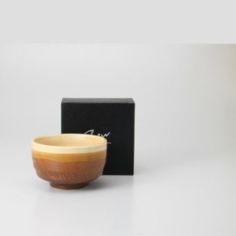彩色ベージュコゲ茶抹茶碗 陶器 美濃焼 やきものの里から、暮らしを贈ります。　ギフト 食器 セット テーブルウェア