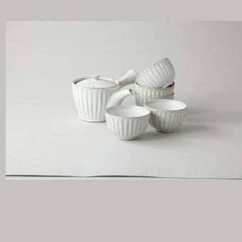 粉引削ぎ目急須茶器 陶器 美濃焼 やきものの里から、暮らしを贈ります。　ギフト 食器 セット テーブルウェア
