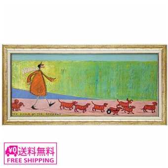 Sam Toft アートフレーム ソーセージ大行進 Ｌサイズ ST-16026 サムトフト インテリア ギフト アート 絵画 デザイナー 部屋 いぬ イヌ 犬 ダックス オシャレ かわいい
