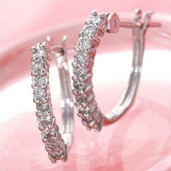 ピアス レディース 18K ホワイトゴールド ダイヤ 20石 エタニティピアス ダイヤモンド 18金 高級 ジュエリー 記念日 誕生日 プレゼント ギフト 贈り物
