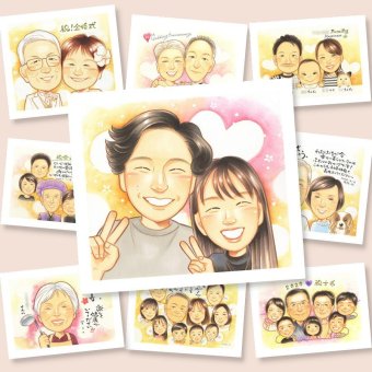 プレゼント 似顔絵 両親 手描き 名入れ 贈り物 ギフト 結婚記念日 誕生日 お祝い 記念日 お父さん 両親 お母さん ご両親 下書き確認 名入れ 修正無料 喜ばれる 実績多数 サプライズ 一生もの 結婚記念日 記念 思い出 米寿祝い 初任給 キレイ 傘寿祝い 卒寿祝い 披露宴 バレンタインデー 大人数 贈答品 大量注文 カラフル 百寿祝い 引っ越し 古希祝い
