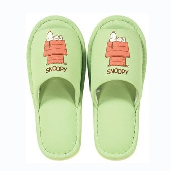 スヌーピー スリッパ ドッグハウス グリーン キッチン SNOOPY