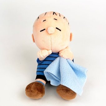 スヌーピー PEANUTS  ライナス ソフトBD おやすみ ぬいぐるみ ベビー  ブルー グッズ