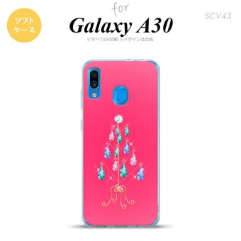 SCV43 Galaxy A30 SCV43 スマホケース ソフト カバー ツリーイヤリング ピンク nk-scv43-tp632