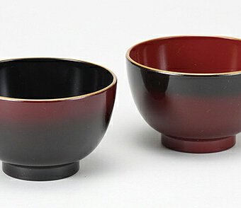ぼかし塗　汁椀ペア インテリア 漆器 盆 カタログギフト 景品 粗品