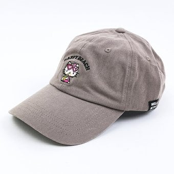 サンリオ 日焼けキティ キャップ チャコールグレー 帽子 アパレル Sanrio