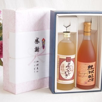 実りの秋の贈り物 感謝の贈り物ボックス プレミアムな麦焼酎と国産ワインセット(おたる醸造 旅路orange 白ワイン やや辛口(北海道)720ml夢のひととき熟成麦焼酎25°(大分県)720ml